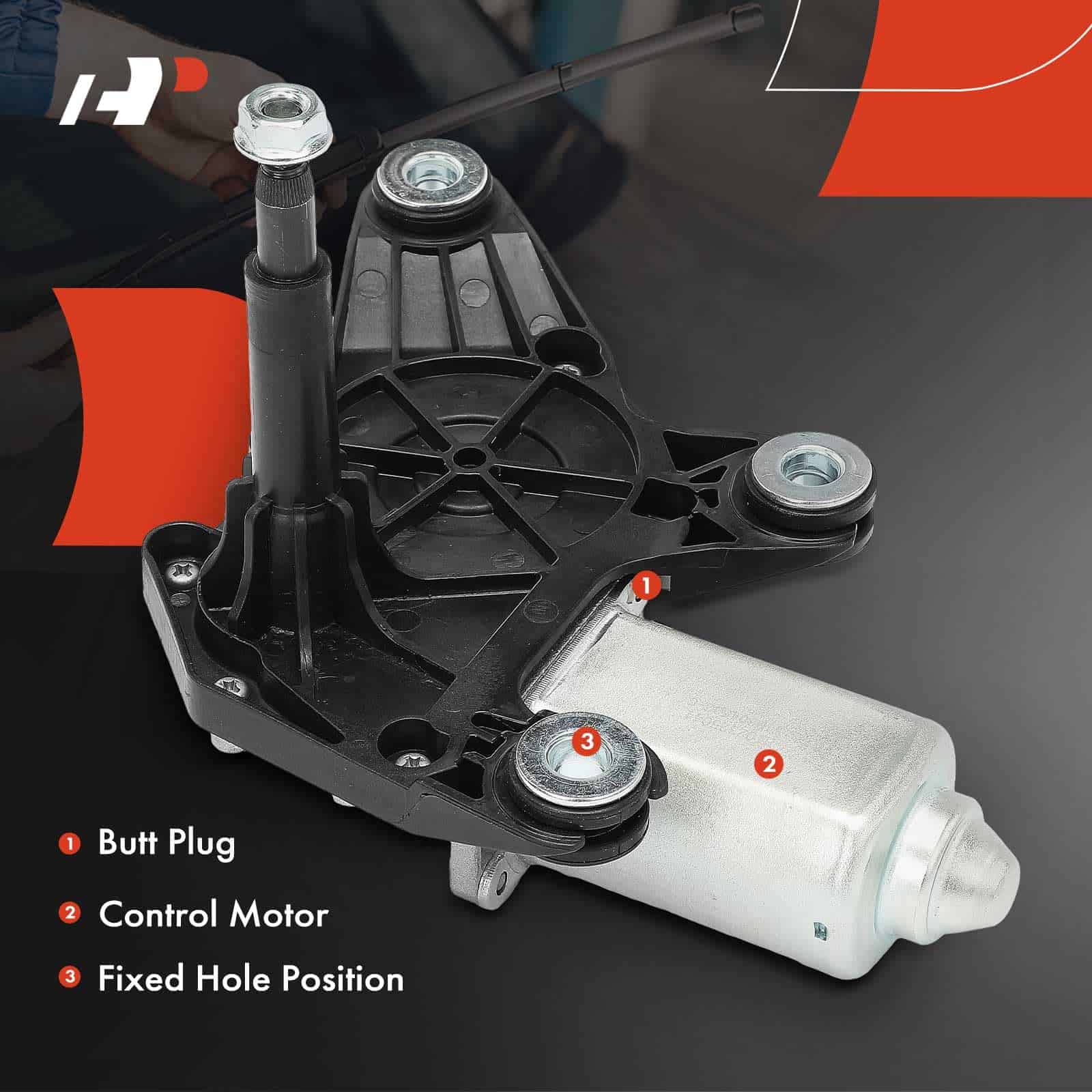 Motor Limpiaparabrisas Trasero A-Premium Compatible con - Imagen 5