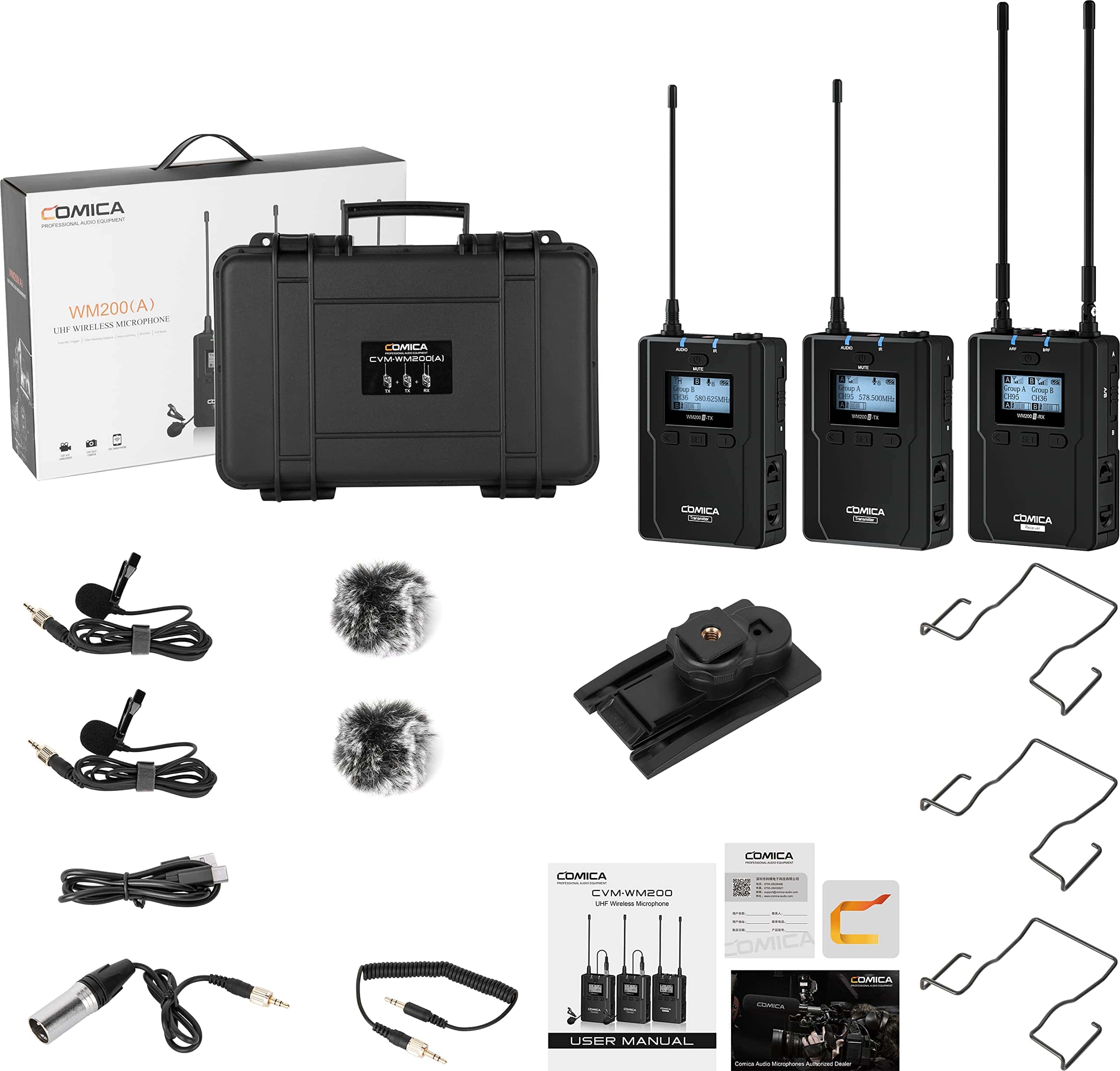 Micrófono Lavalier Inalámbrico, Comica CVM-WM200A Sistema - Imagen 9