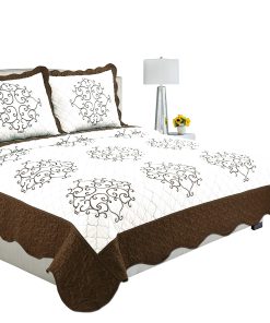 Colcha de Verano Bordada con Decoración Marina Ultra Suave