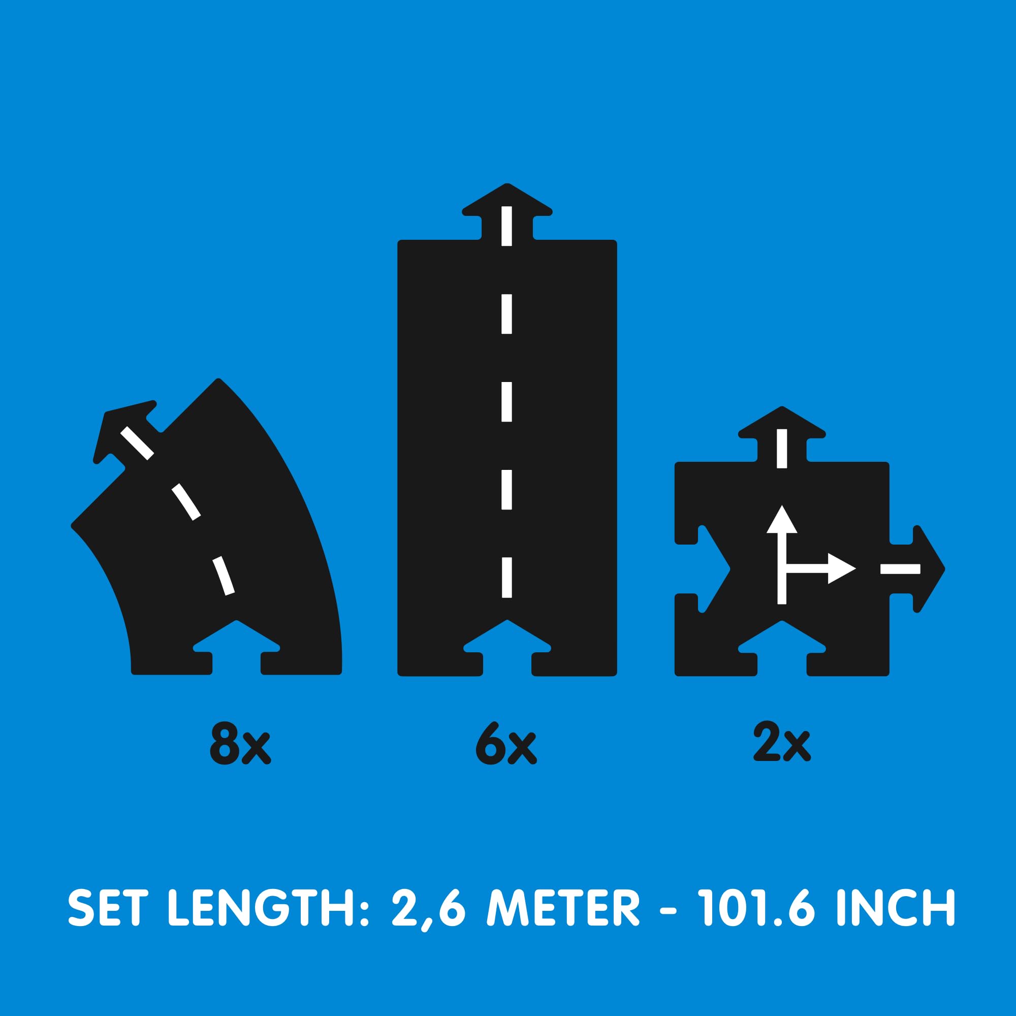 Set de Circuito Waytoplay Expressway, 16 Piezas de - Imagen 6