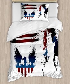 Set de Funda Nórdica Ambesonne Bandera Americana, Águila