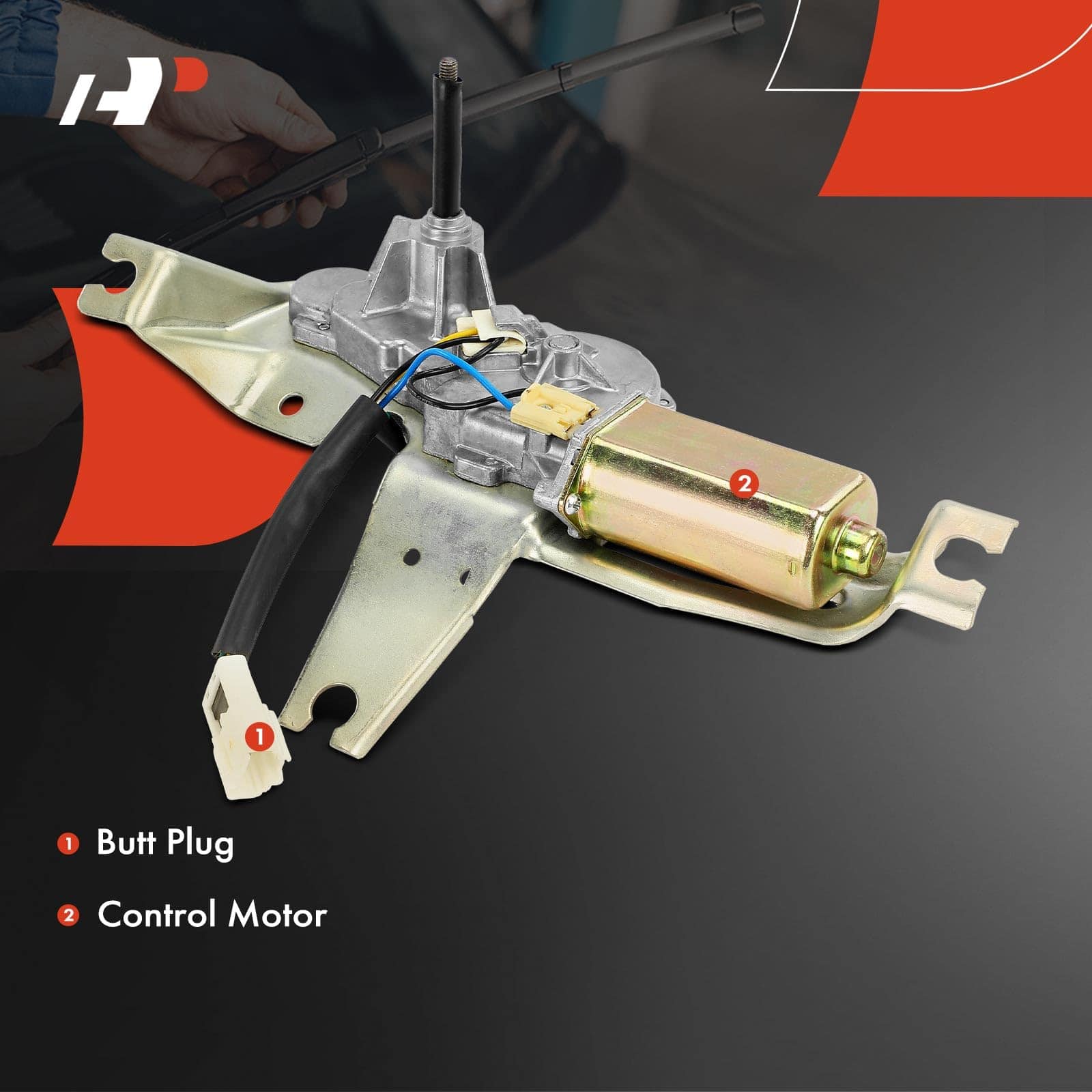 Motor del limpiaparabrisas trasero A-Premium compatible con - Imagen 5