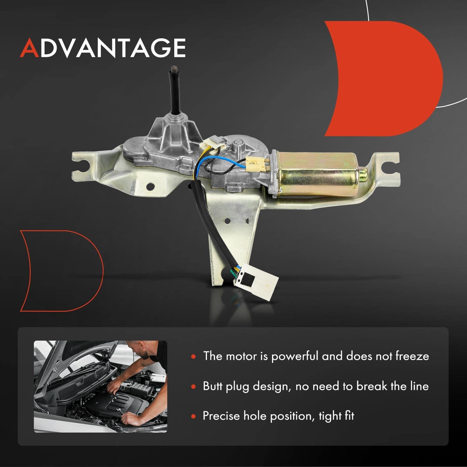 Motor del limpiaparabrisas trasero A-Premium compatible con - Imagen 7