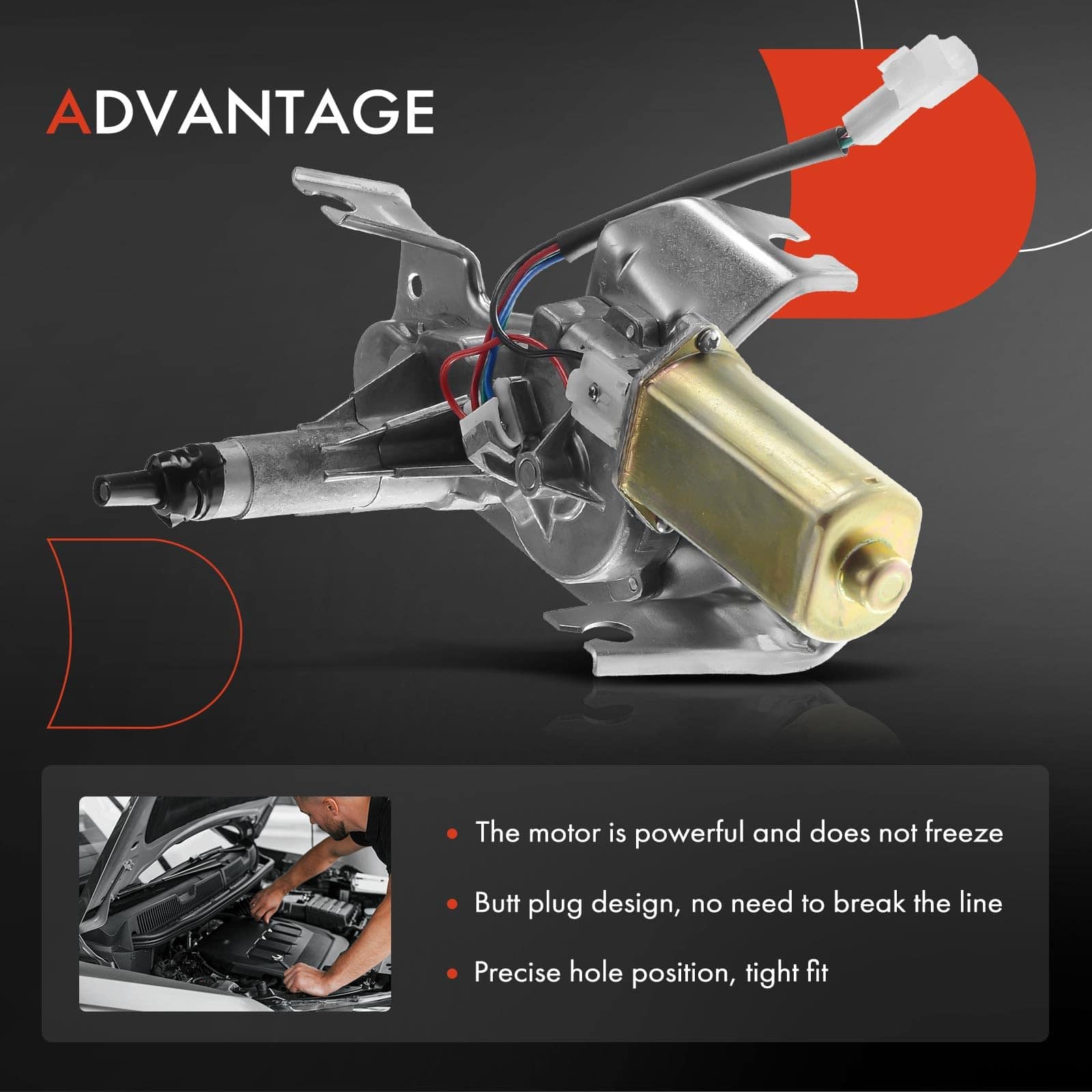 Motor limpiaparabrisas trasero A-Premium Compatible con - Imagen 7