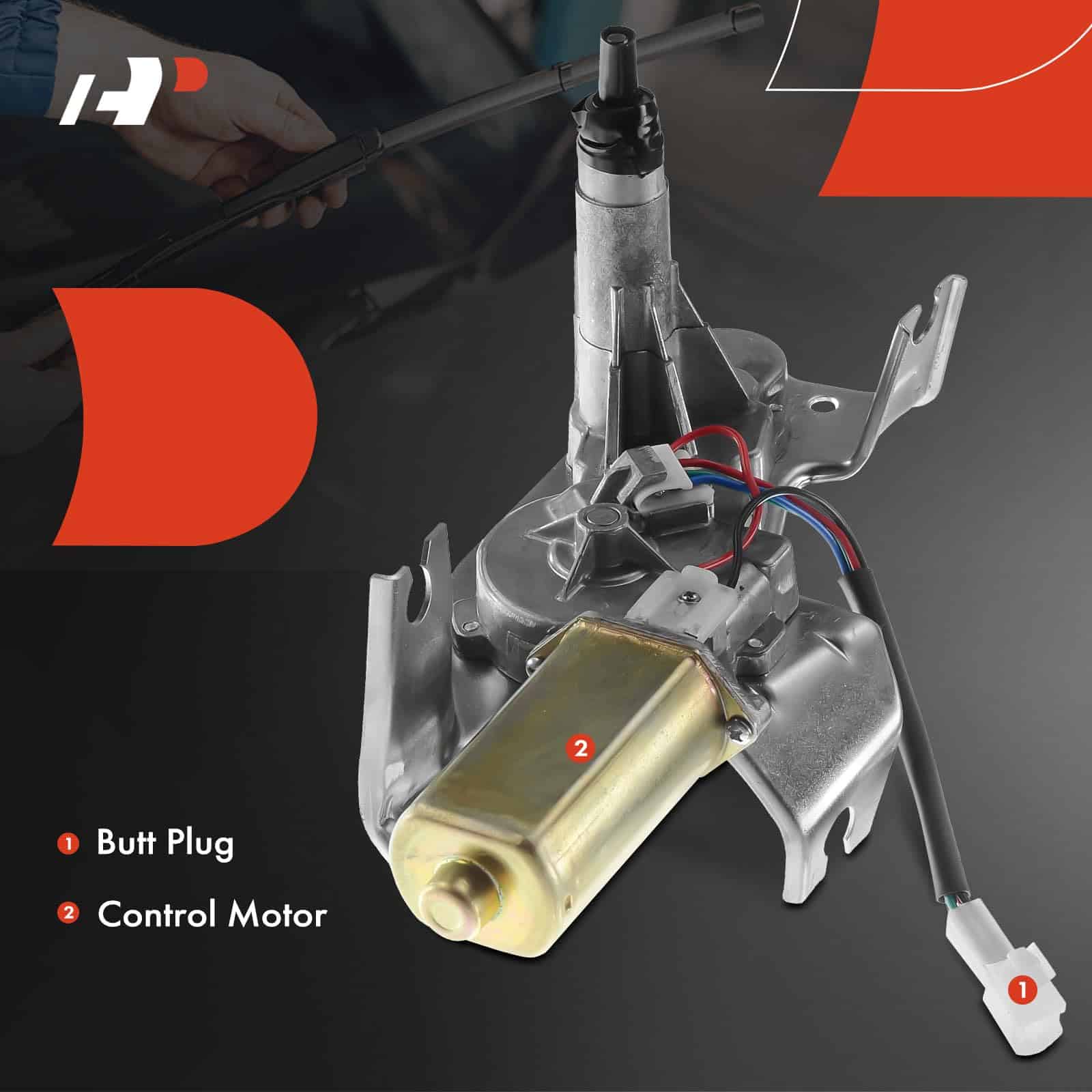 Motor limpiaparabrisas trasero A-Premium Compatible con - Imagen 5