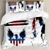 Juego de Funda de Edredón Ambesonne American Flag, águila