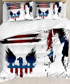Juego de Funda de Edredón Ambesonne American Flag, águila