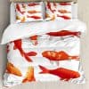 Set de Funda Nórdica Ambesonne Koi Fish, Banda de Peces Koi