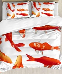 Set de Funda Nórdica Ambesonne Koi Fish, Banda de Peces Koi