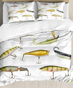 Set de Funda Nórdica Ambesonne Fishing, Cebo para Pesca