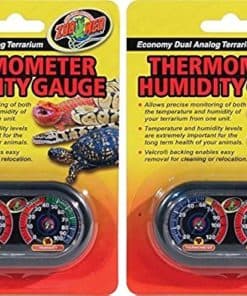 Termómetro analógico doble Zoo Med (Paquete de 2) con