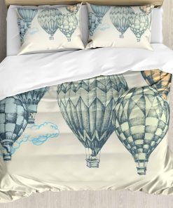 Juego de Funda Nórdica Vintage Ambesonne, Globos -Azul Verde