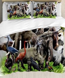 Juego de Funda Nórdica Ambesonne África, Collage Digital de