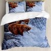 Juego de Funda de Edredón Ambesonne Africa, Osos Grizzly
