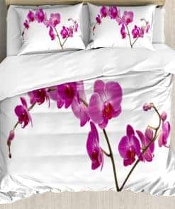 Set de Funda de Edredón Ambesonne Magenta, Ramilletes de