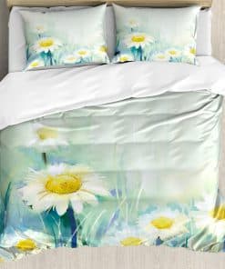 Set de Funda de Edredón Ambesonne Flower, Margaritas en