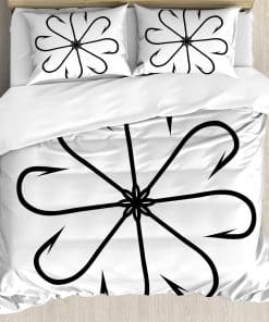 Juego de Funda de Edredón Ambesonne Fishing, Ganchillo de