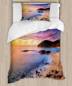 Juego de Funda Nórdica Ambesonne Beach, Famoso Amanecer