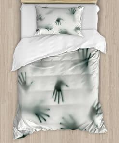 Juego de Funda Nórdica Horror House de Ambesonne, Manos