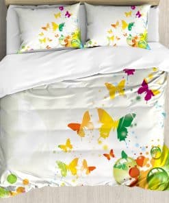 Juego de Funda de Edredón Ambesonne Colorful, Siluetas de