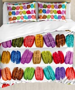 Juego de funda nórdica Ambesonne Colorful, Macarons