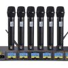 Sistema de micrófono inalámbrico UHF de 6 canales PRORECK