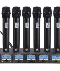 Sistema de micrófono inalámbrico UHF de 6 canales PRORECK