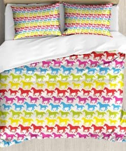 Juego de Funda nórdica Ambesonne Horses, Colores del Arco