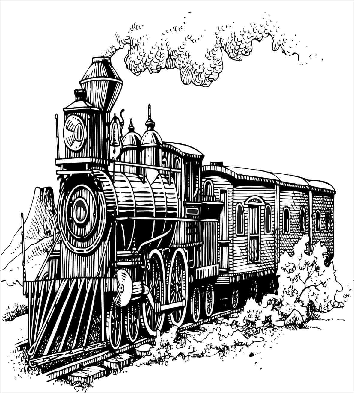 Juego de Funda Nórdica Ambesonne Steam Engine, Viejo Tren - Imagen 3