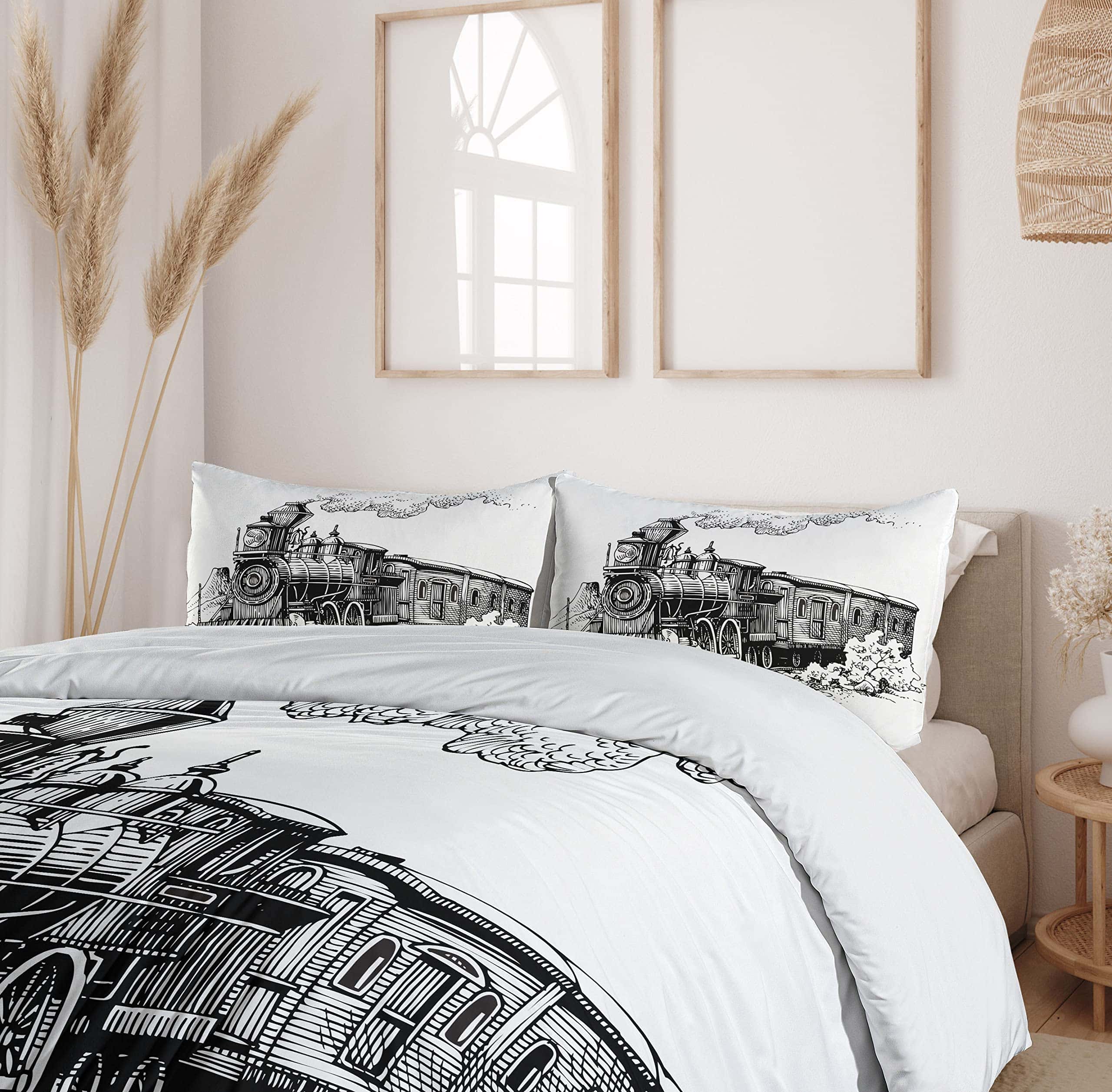 Juego de Funda Nórdica Ambesonne Steam Engine, Viejo Tren - Imagen 7