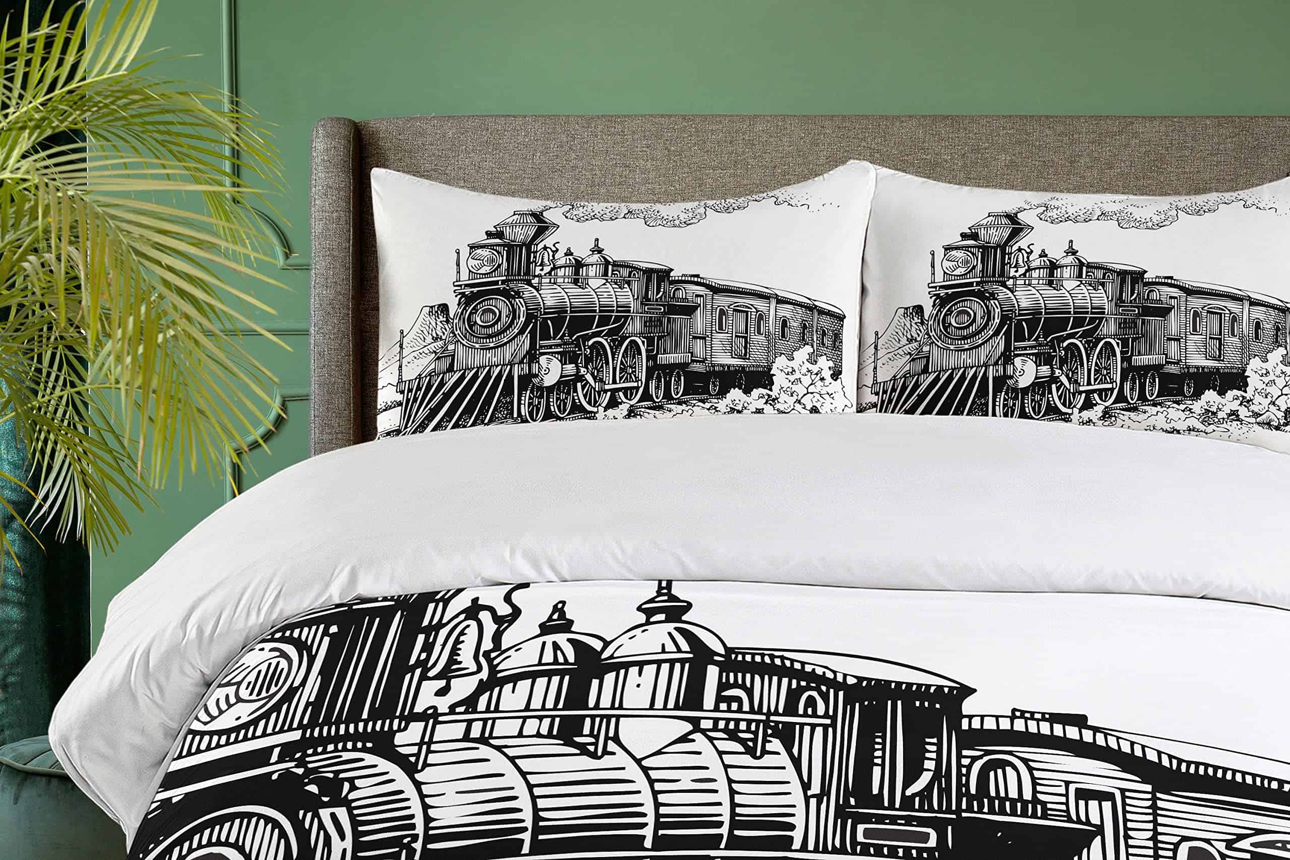 Juego de Funda Nórdica Ambesonne Steam Engine, Viejo Tren - Imagen 4