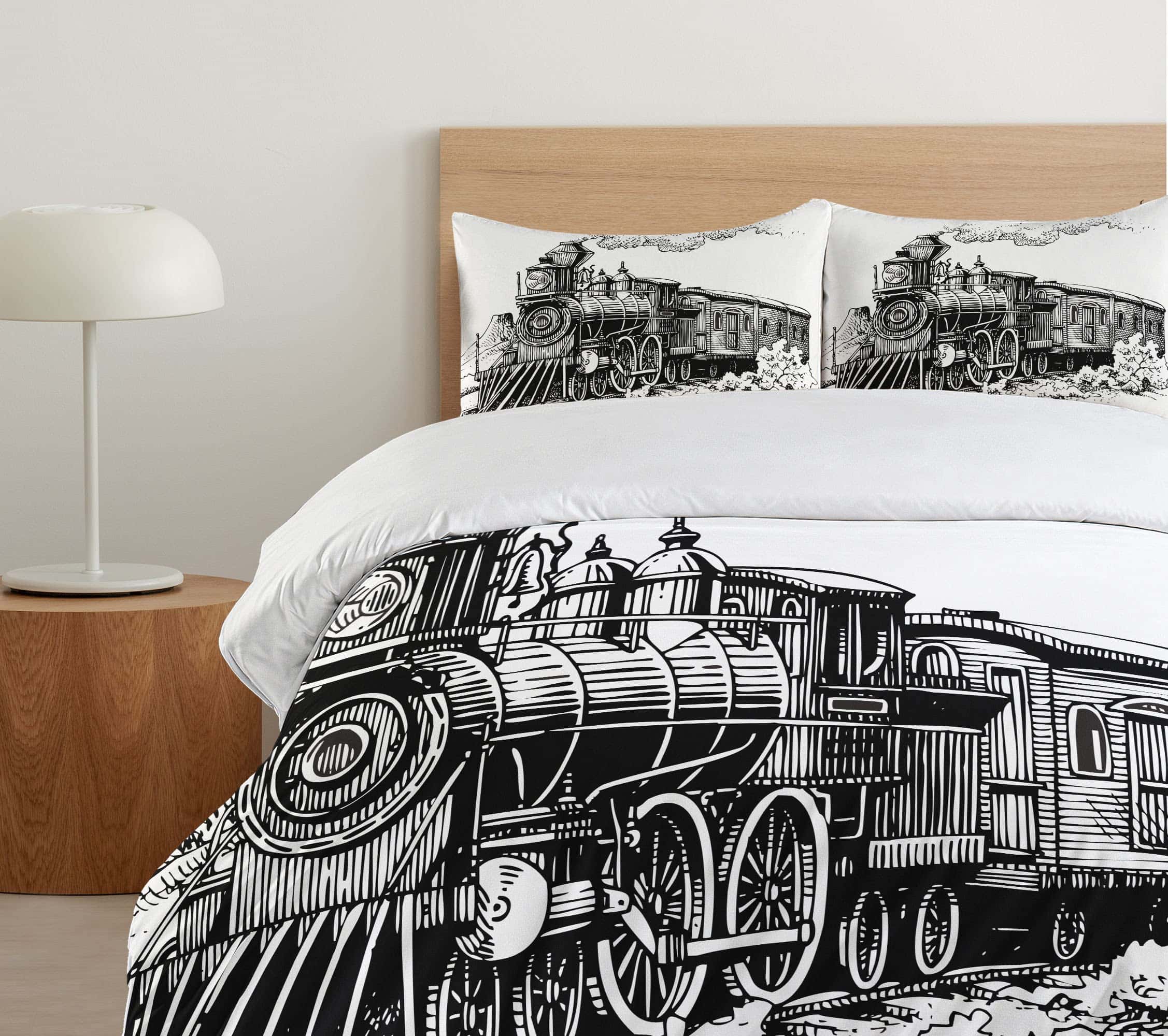 Juego de Funda Nórdica Ambesonne Steam Engine, Viejo Tren - Imagen 6