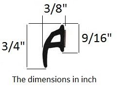 Sello de Goma en Forma de P Universal Tira de Sellado de - Imagen 3