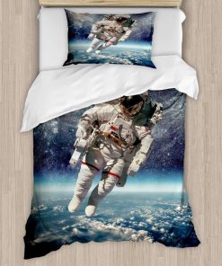 Juego de Funda Nórdica Ambesonne Galaxy, Astronauta Flota