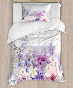 Set de Funda Nórdica Ambesonne Lavanda, Diseño Clásico de