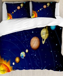 Set de Funda Nórdica Ambesonne de Espacio, Sistema Solar