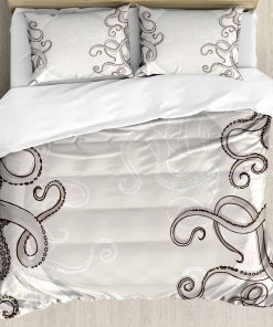 Juego de Funda Nórdica Ambesonne Kraken, Tentáculos de Pez