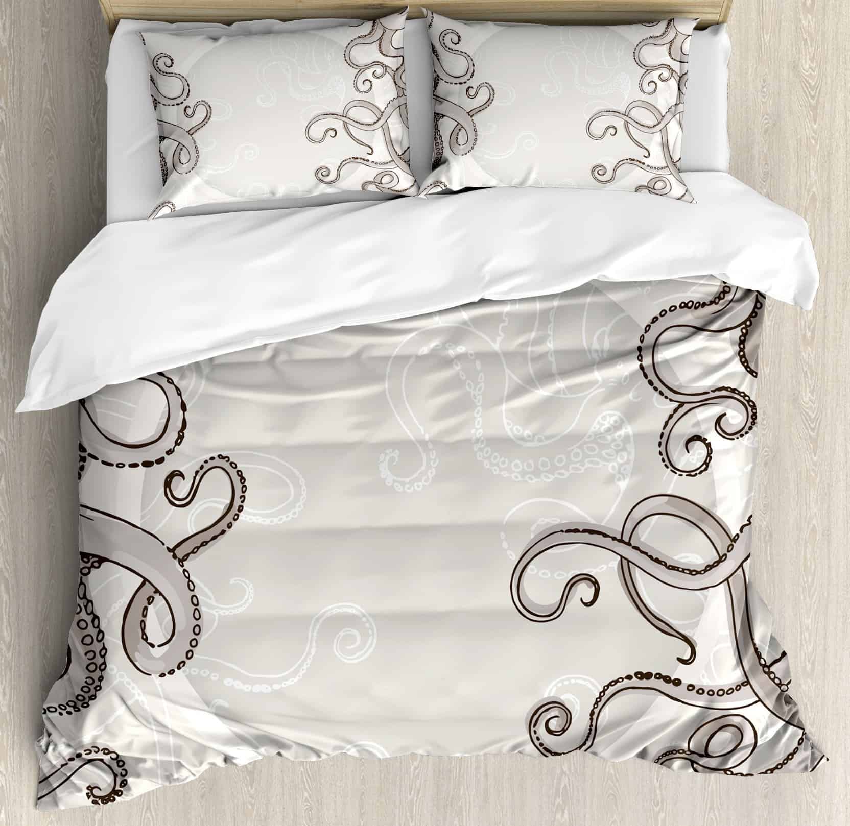 Juego de Funda Nórdica Ambesonne Kraken, Tentáculos de Pez