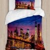 Conjunto de Funda Nórdica Ambesonne New York, Reflejos de