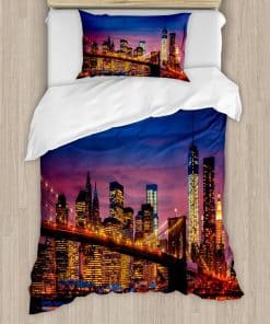 Conjunto de Funda Nórdica Ambesonne New York, Reflejos de