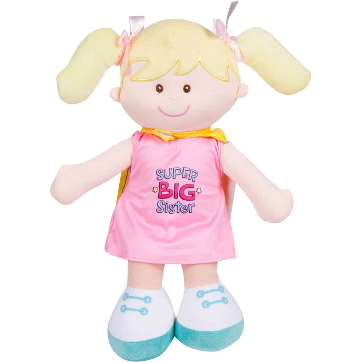Muñeca Super Hermana Mayor con Capa y Libro Soy una Hermana - Imagen 3