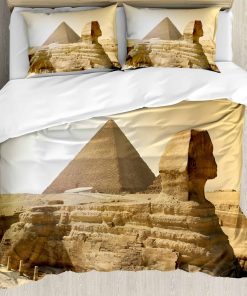 Juego de Funda de Edredón Vintage de Ambesonne, Pirámides