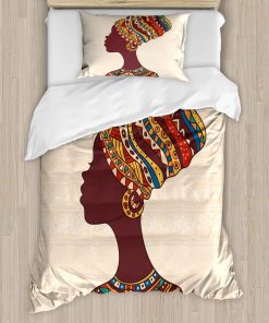 Juego de Funda Nórdica Ambesonne Tribal, Mujer en Vestido