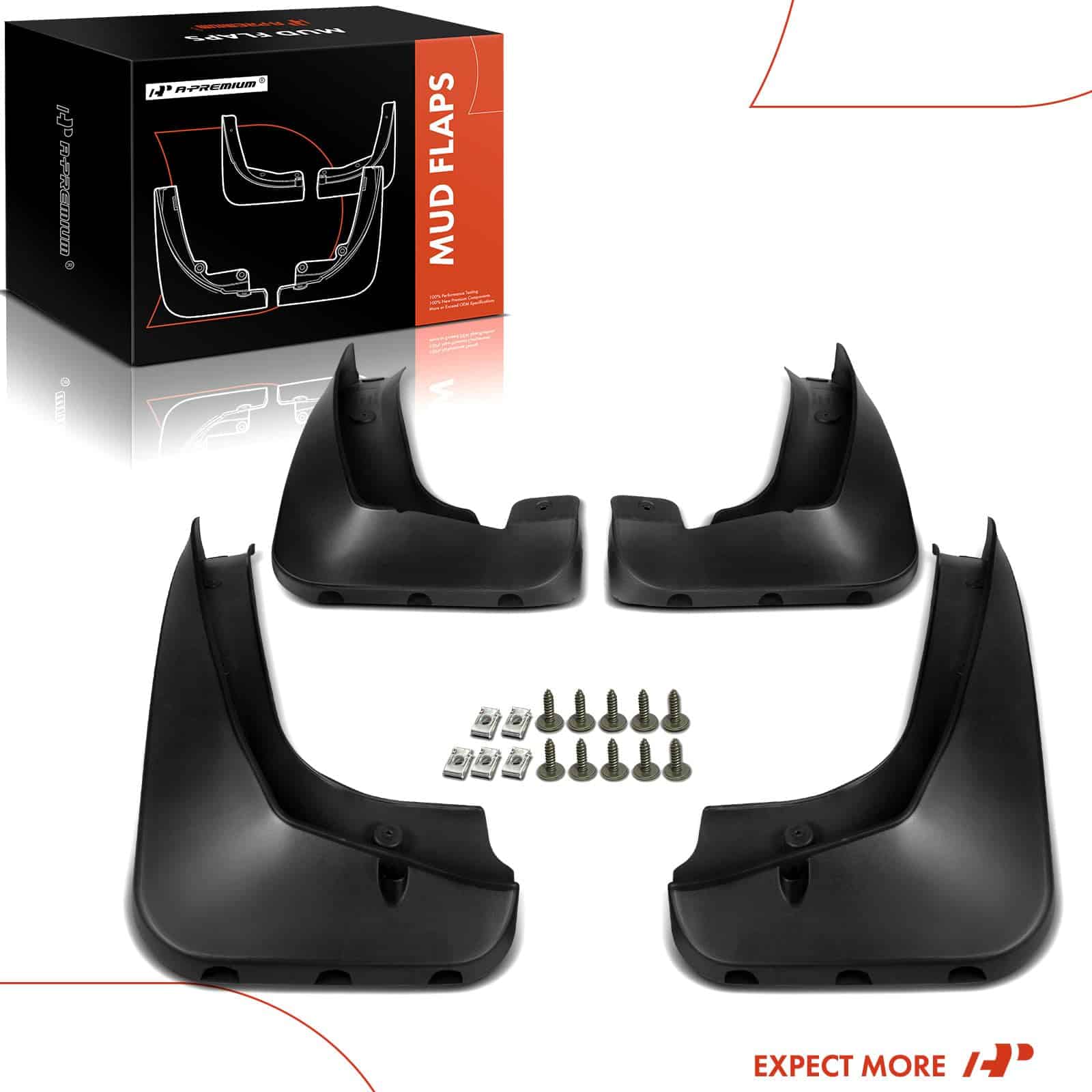 Conjunto de 4PCS de Aletas de Barro Guardabarros con Kits - Imagen 9