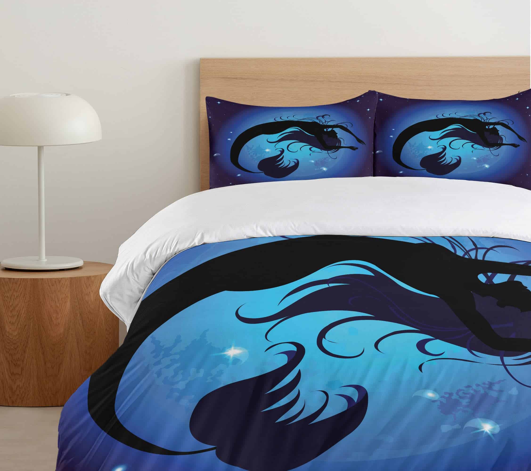 Juego de Funda nórdica Ambesonne Sirena, Silueta de Chica - Imagen 6