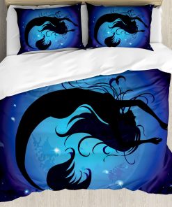 Juego de Funda nórdica Ambesonne Sirena, Silueta de Chica