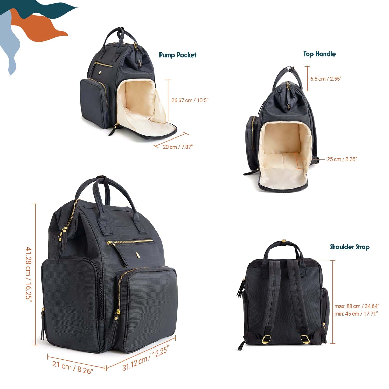 Bolsa de bomba de seno portable IDAHO JONES con bolsillo - Imagen 7