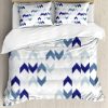 Juego de Funda Nórdica Ambesonne Navy, Abstract Ikat