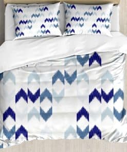 Juego de Funda Nórdica Ambesonne Navy, Abstract Ikat