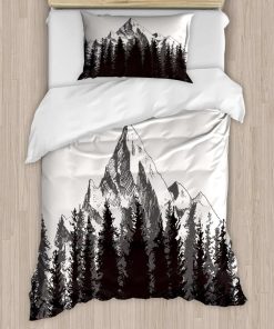 Juego de Funda Nórdica Prehistórica Ambesonne, Bosque de